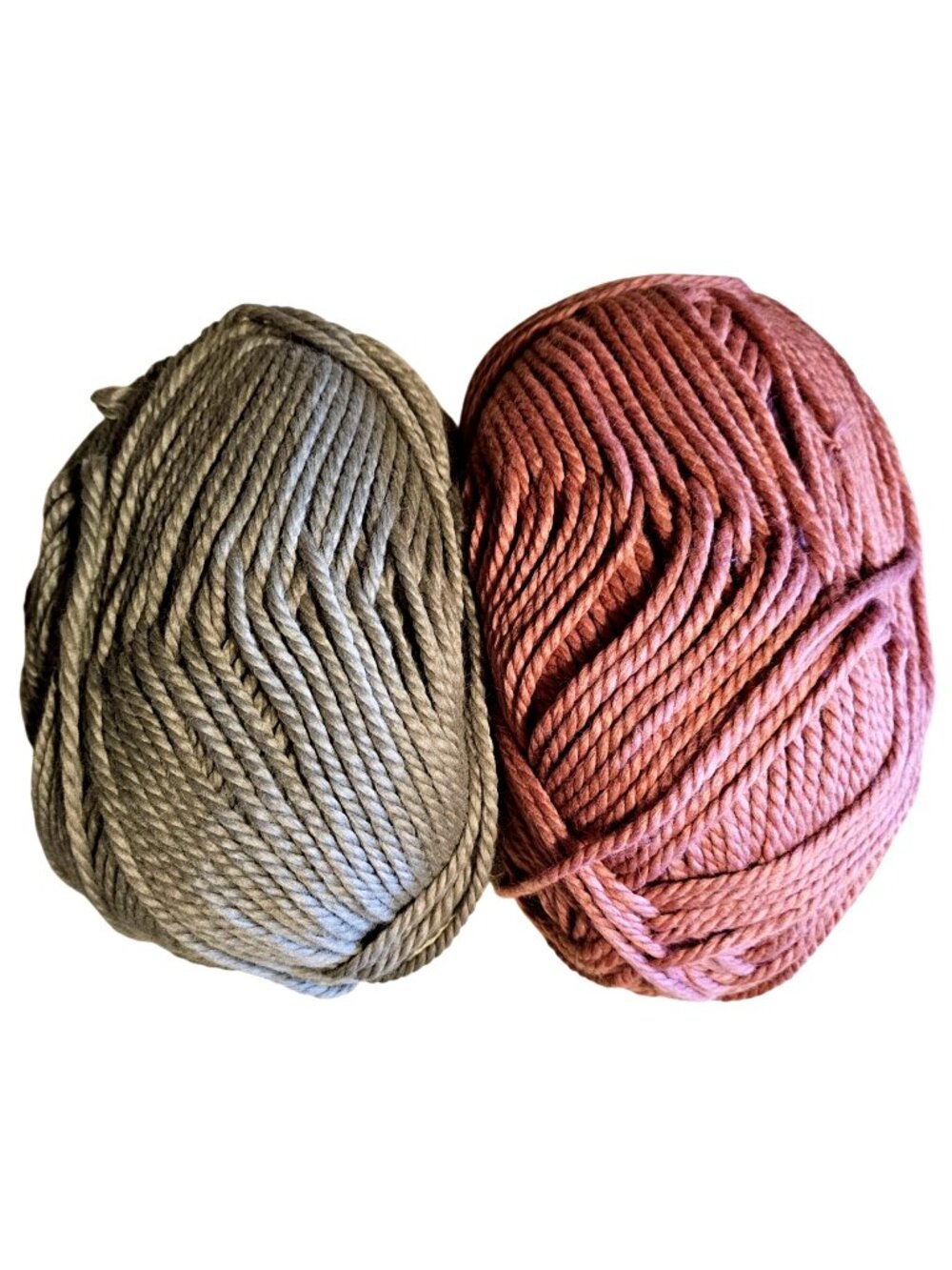 Soft Cotton Yarn Bundle - Gray & Rose Pink - 21.9 Ounces